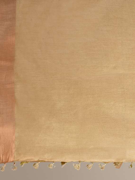 women solid handloom saree with blouse - 22079279 - Standard Image - 4