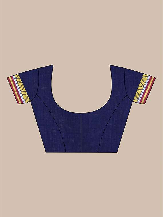 women self design handloom saree with blouse - 22079280 -  Standard Image - 6