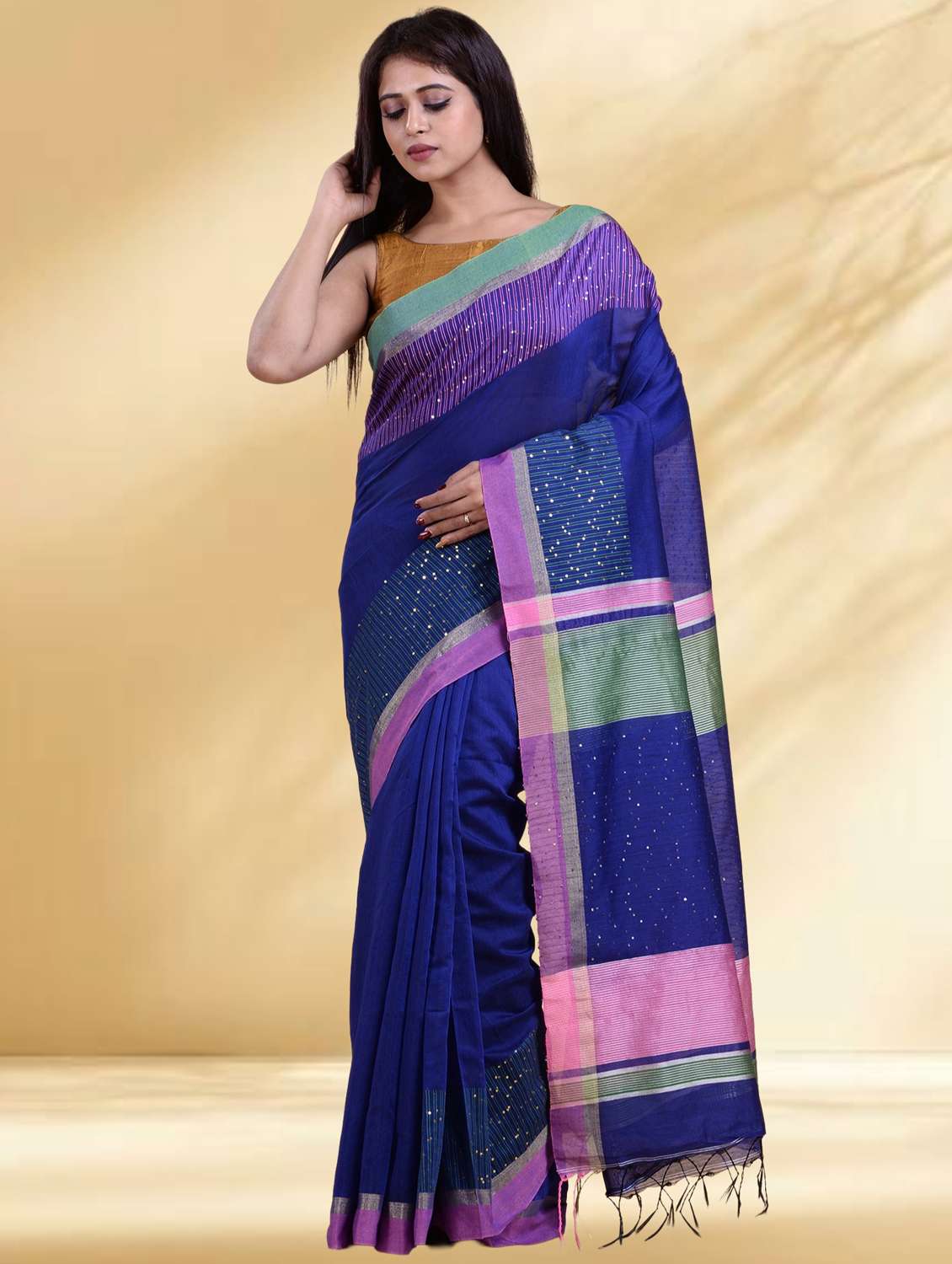 women self design handloom saree with blouse - 22079281 -  Standard Image - 1