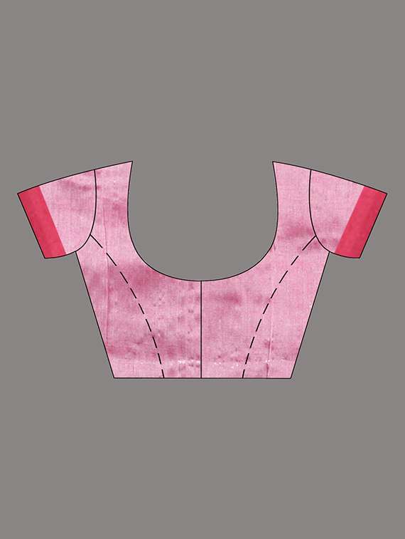 women solid handloom saree with blouse - 22079306 -  Standard Image - 6