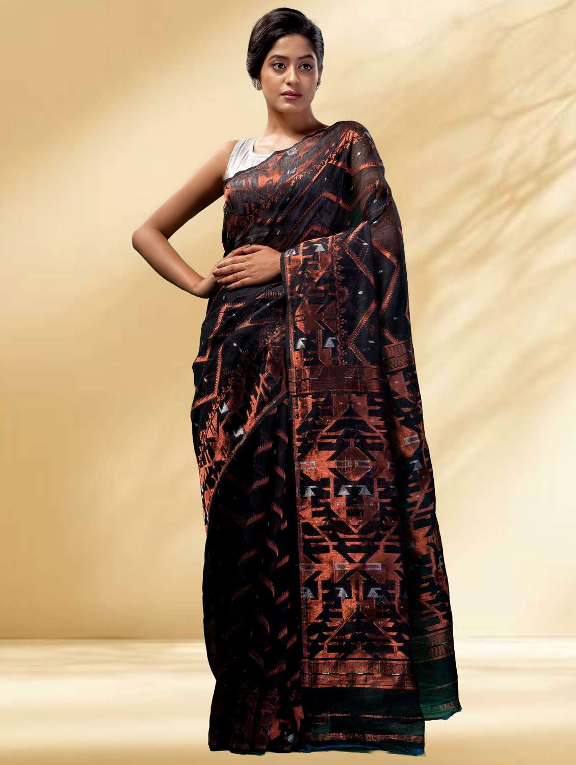 women self design jamdani saree - 22079313 -  Standard Image - 1