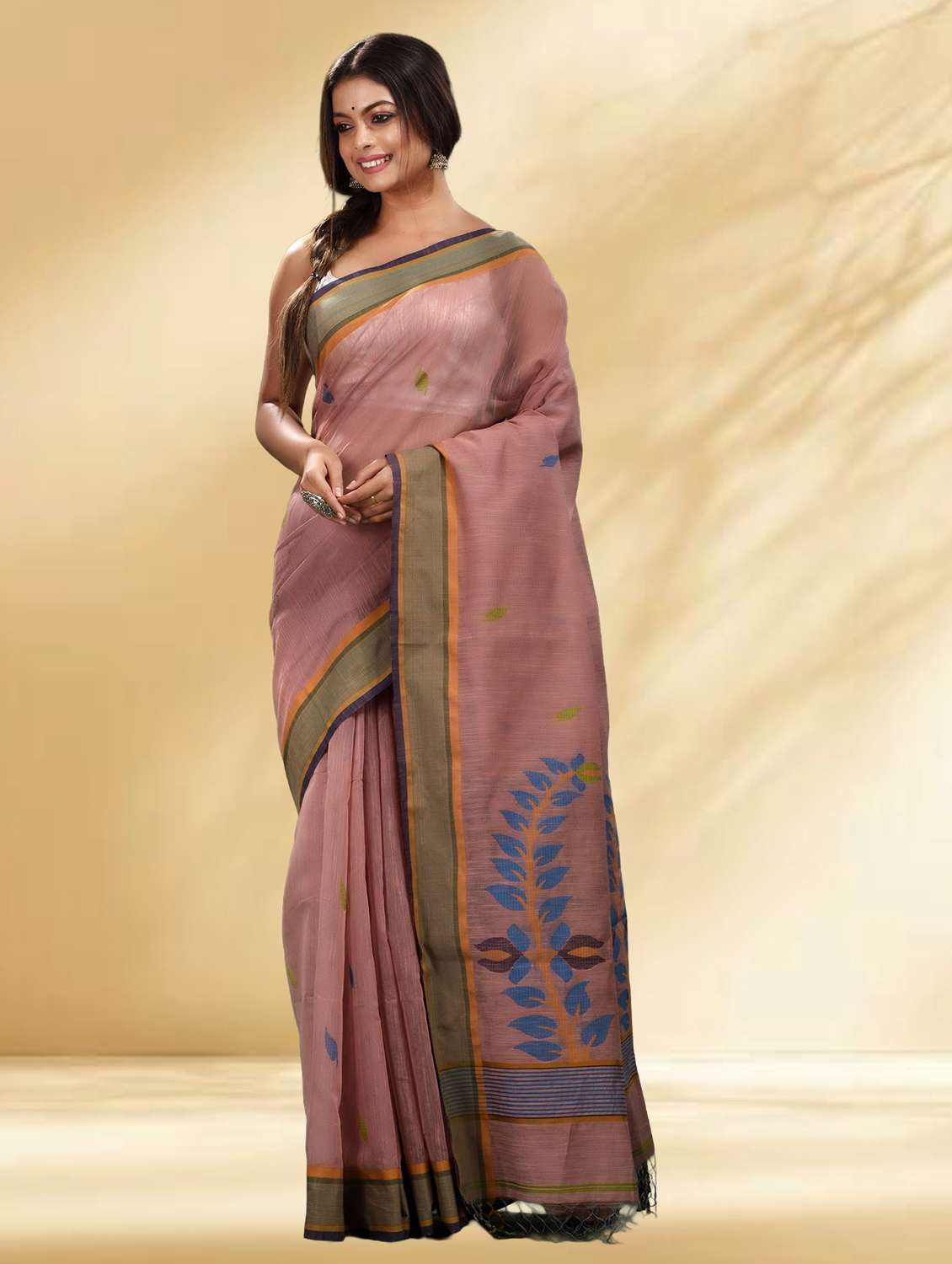 women self design handloom saree with blouse - 22079319 -  Standard Image - 1