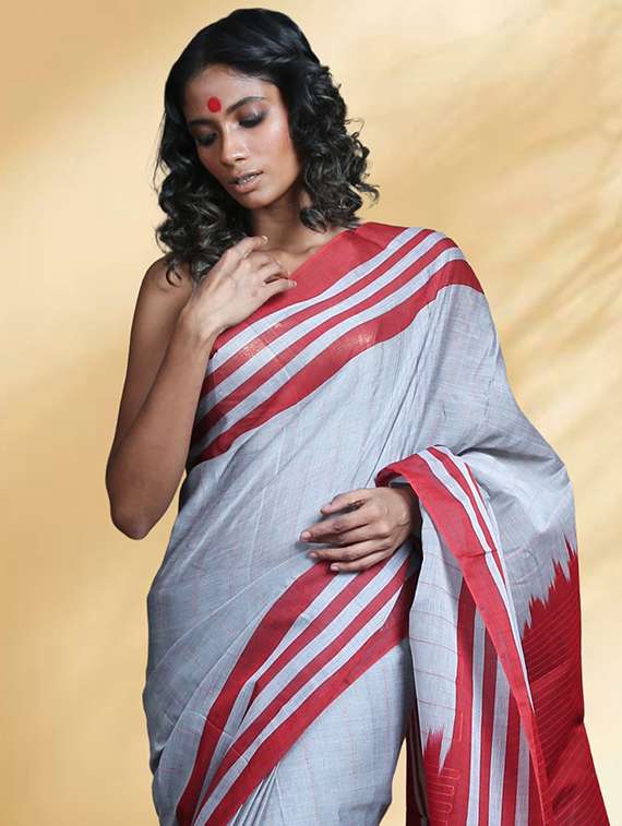 women self design handloom saree - 22079368 -  Standard Image - 1