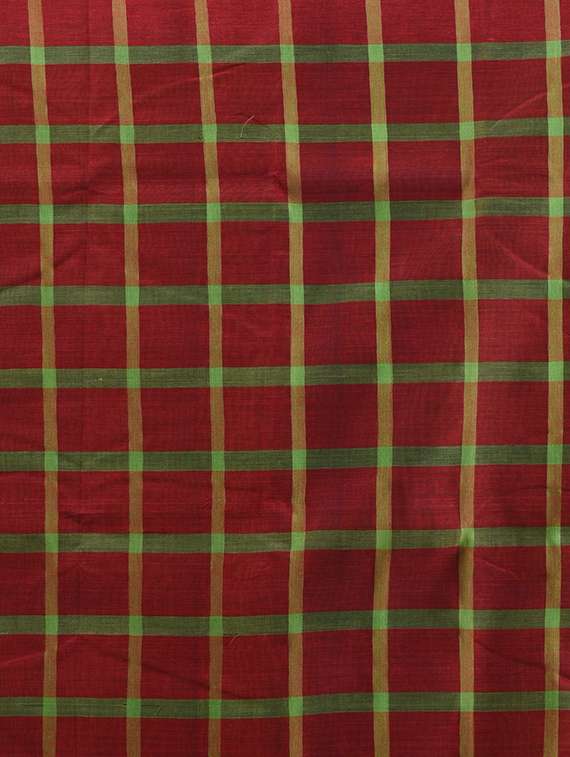 women checkered handloom saree - 22079369 - Standard Image - 4