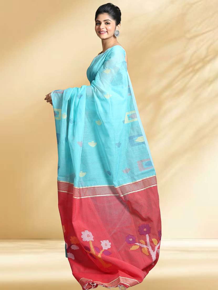 women self design handloom saree with blouse - 22079370 -  Standard Image - 1