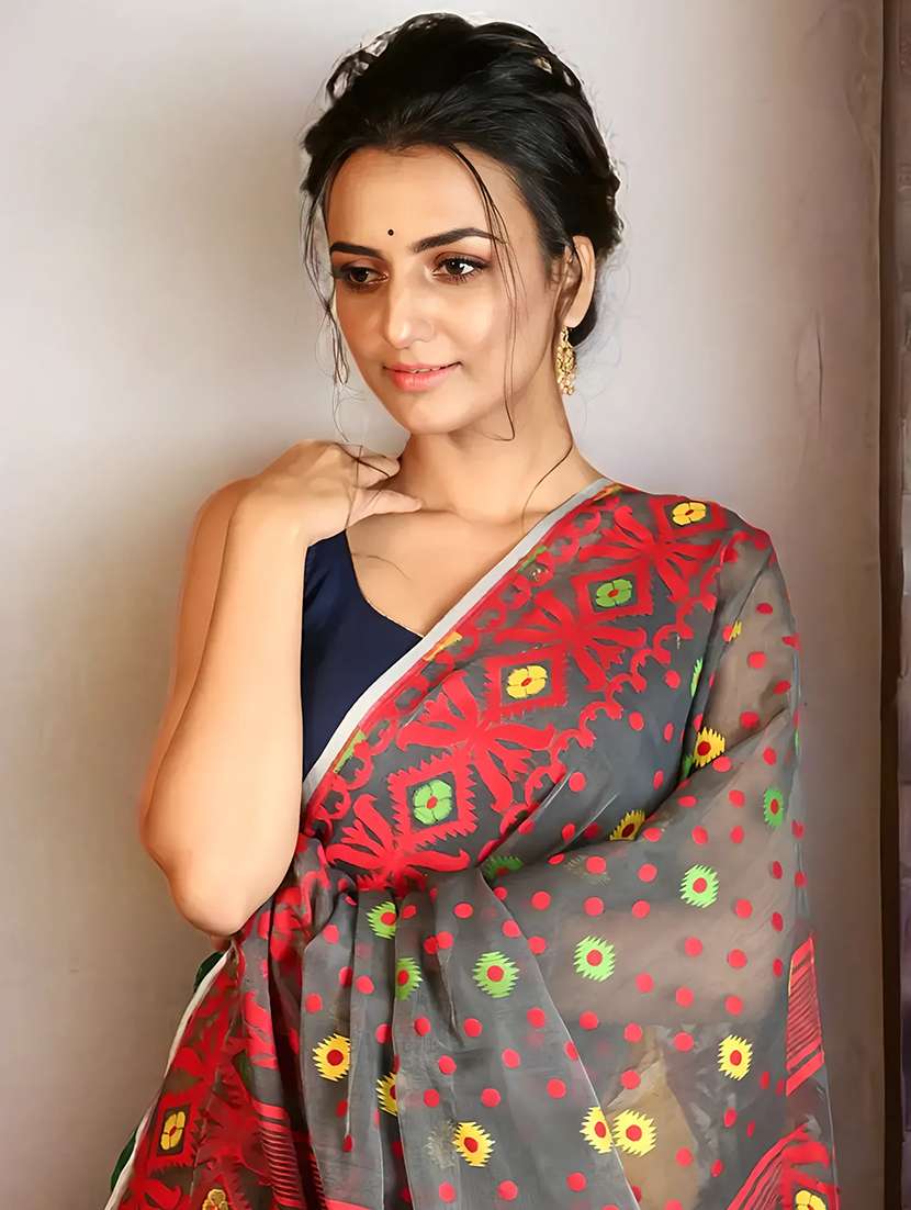 women self design jamdani saree - 22079371 -  Standard Image - 1