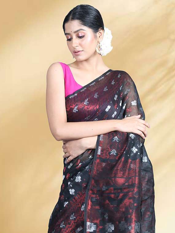 women self design jamdani saree - 22079374 -  Standard Image - 1