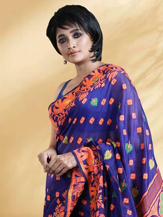 women self design jamdani saree - 22079381 -  Standard Image - 1