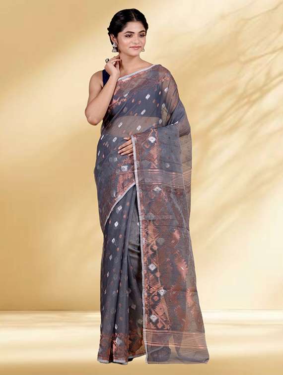 women self design jamdani saree - 22079382 -  Standard Image - 1