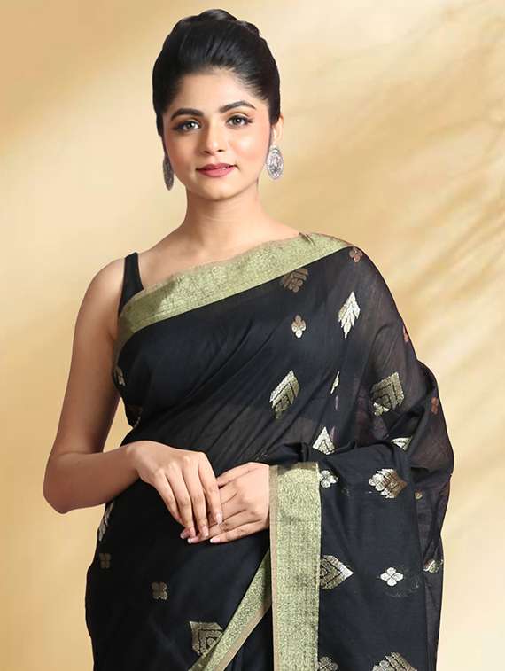 women self design handloom saree with blouse - 22079386 -  Standard Image - 1