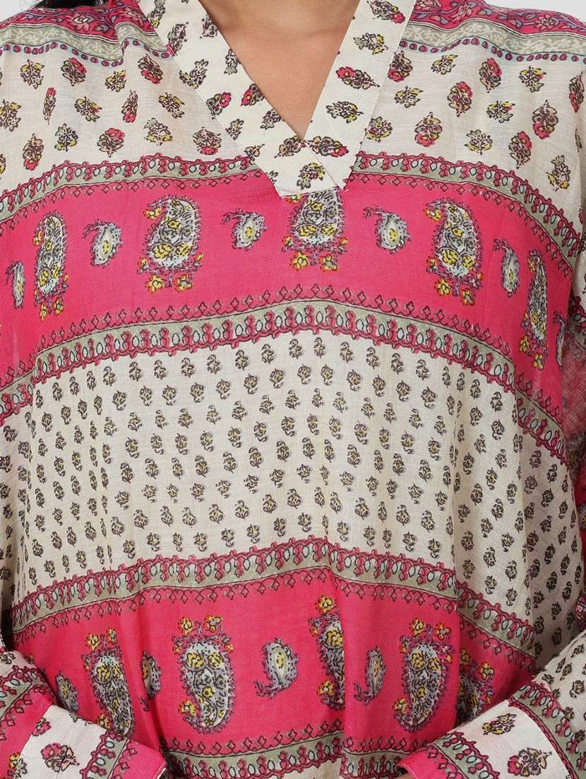 women printed long sleeve relaxed fit kurti - 22079415 - Standard Image - 4