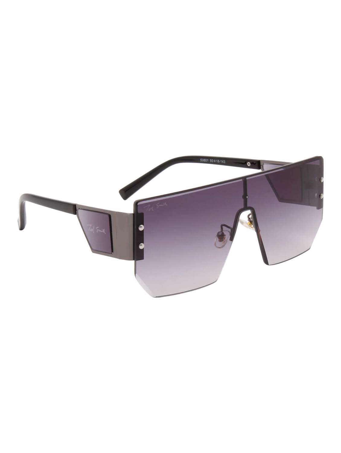 ted smith eyewear unisex |  half rim shield stylish sunglasses |  uv protected | for men and women - 22079418 -  Standard Image - 4