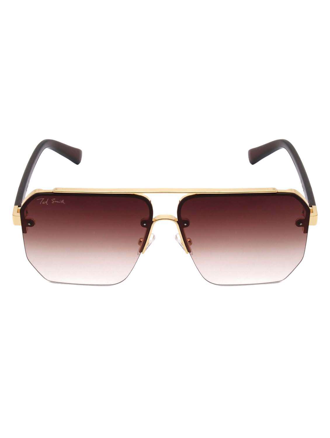 ted smith eyewear unisex | half rim aviator stylish sunglasses | uv protected | for men and women - 22079422 - Standard Image - 1