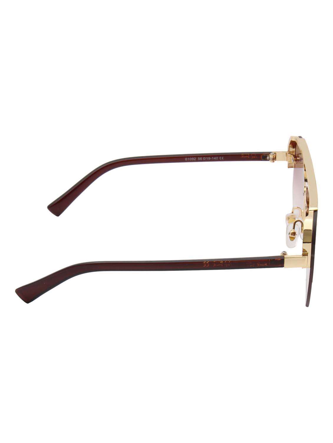 ted smith eyewear unisex | half rim aviator stylish sunglasses | uv protected | for men and women - 22079422 - Standard Image - 4