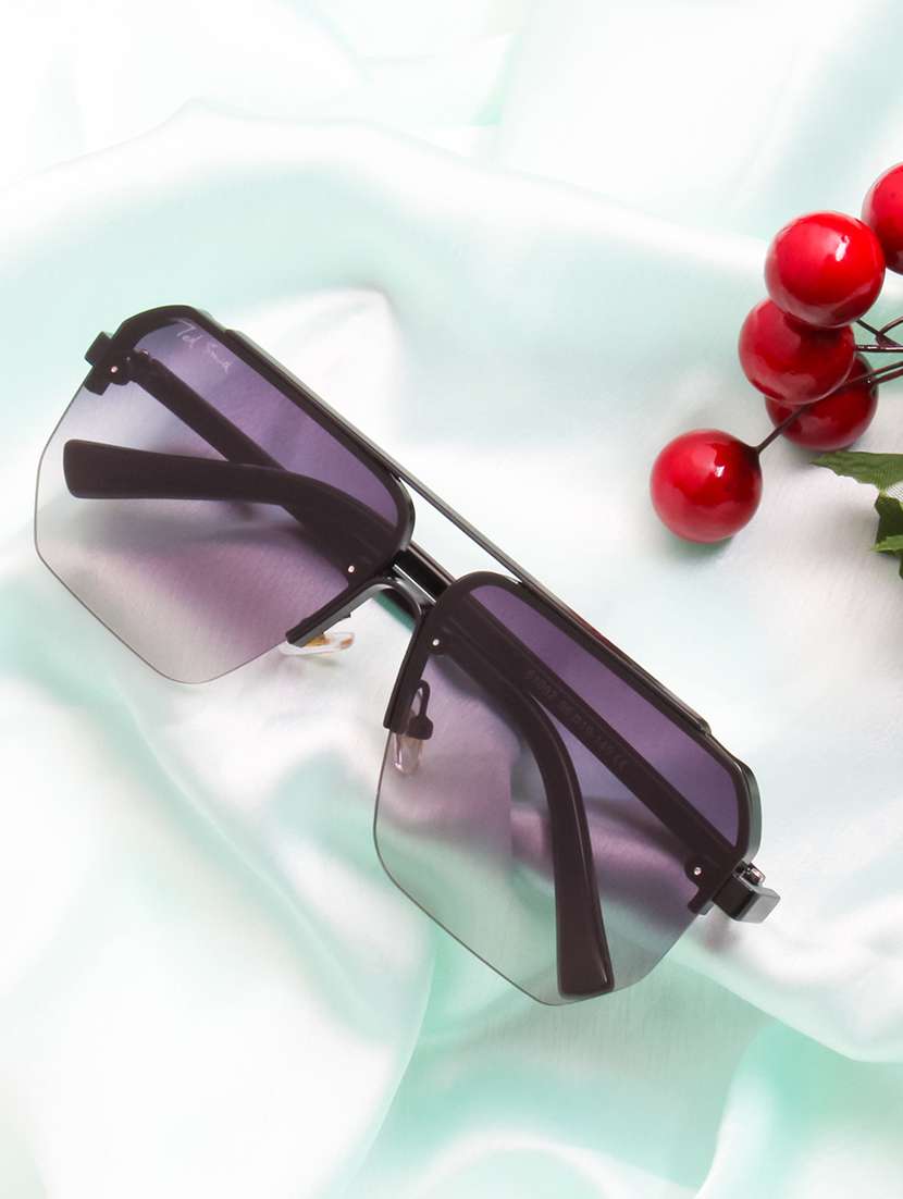 ted smith eyewear unisex |  half rim aviator stylish sunglasses |  uv protected | for men and women - 22079423 -  Zoom Image - 0