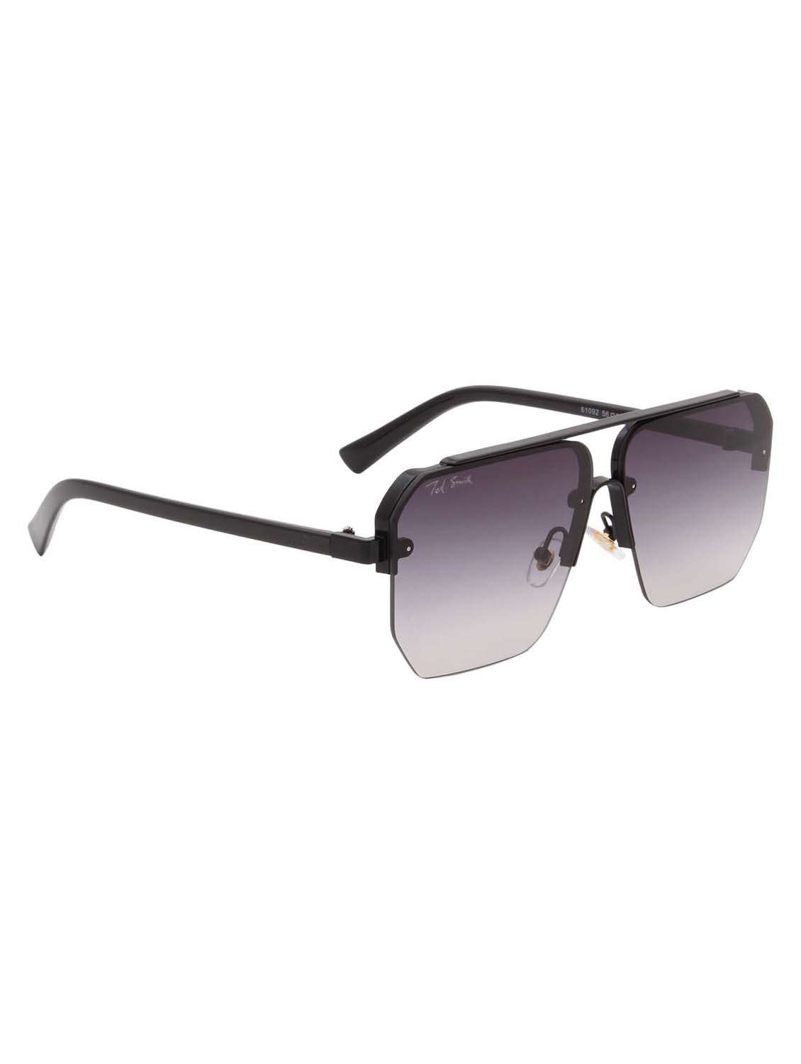 ted smith eyewear unisex | half rim aviator stylish sunglasses | uv protected | for men and women - 22079423 - Standard Image - 4