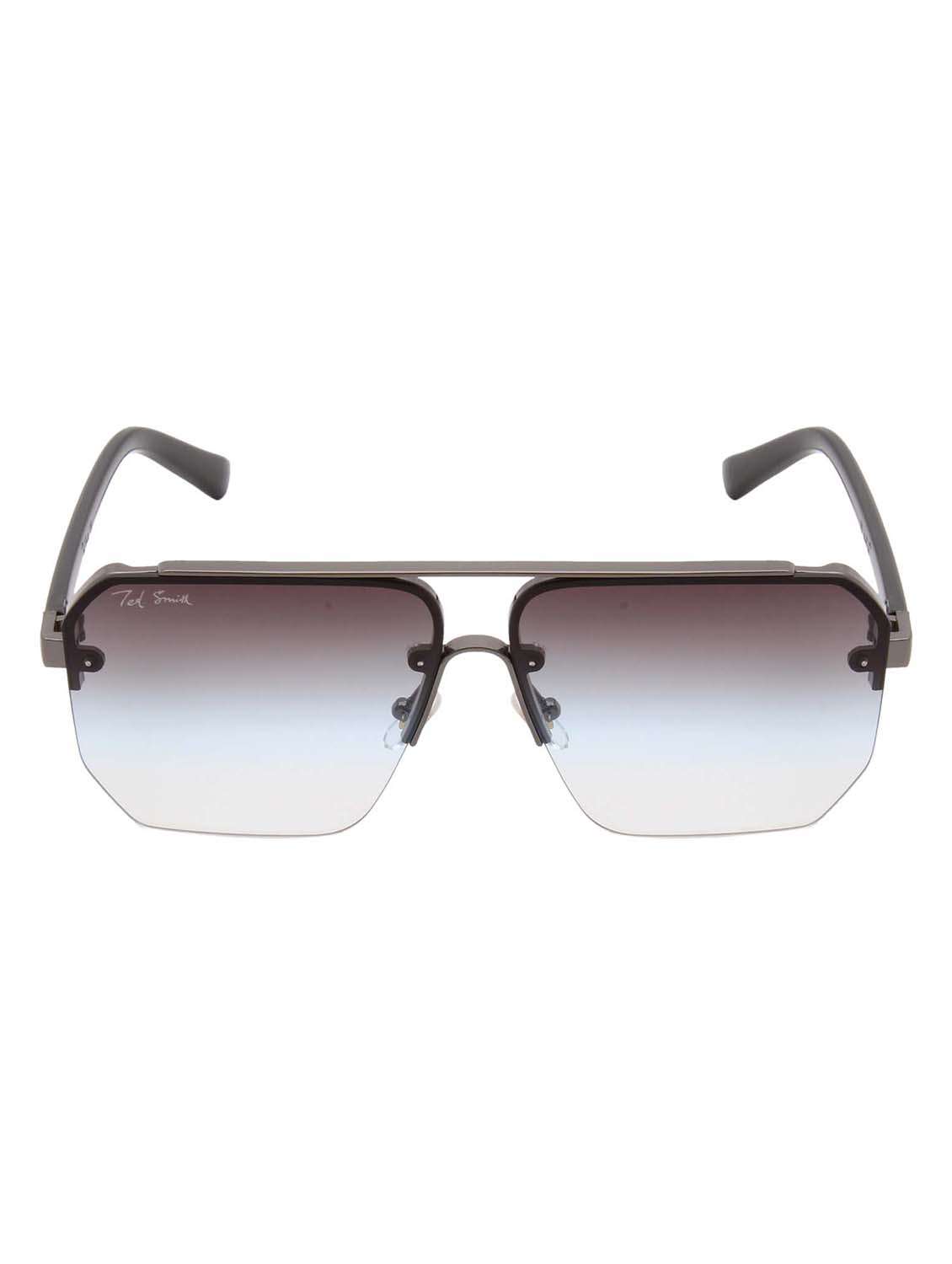ted smith eyewear unisex |  half rim aviator stylish sunglasses |  uv protected | for men and women - 22079424 -  Standard Image - 1