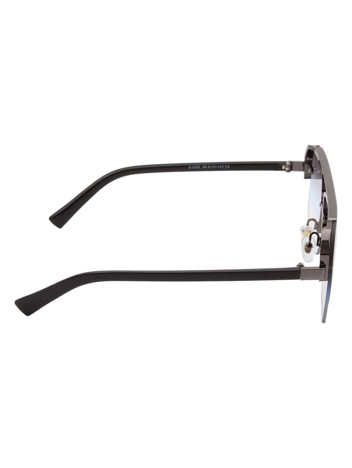 ted smith eyewear unisex | half rim aviator stylish sunglasses | uv protected | for men and women - 22079424 - Standard Image - 4