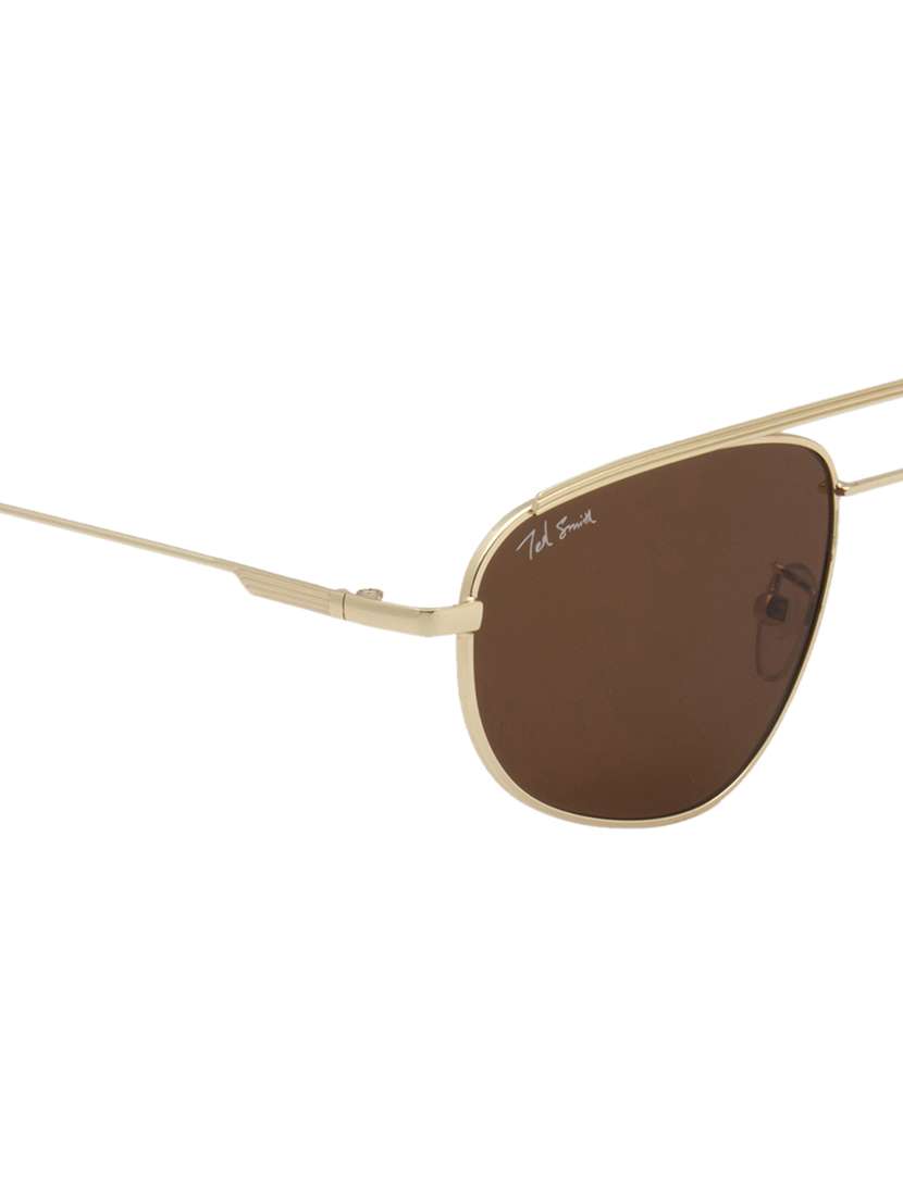 ted smith eyewear unisex | full rim aviator stylish sunglasses | uv protected | for men and women - 22079428 - Standard Image - 6