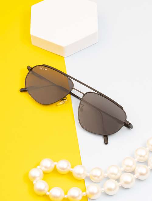 ted smith eyewear unisex | full rim aviator stylish sunglasses | uv protected | for men and women - 22079429 - Standard Image - 0