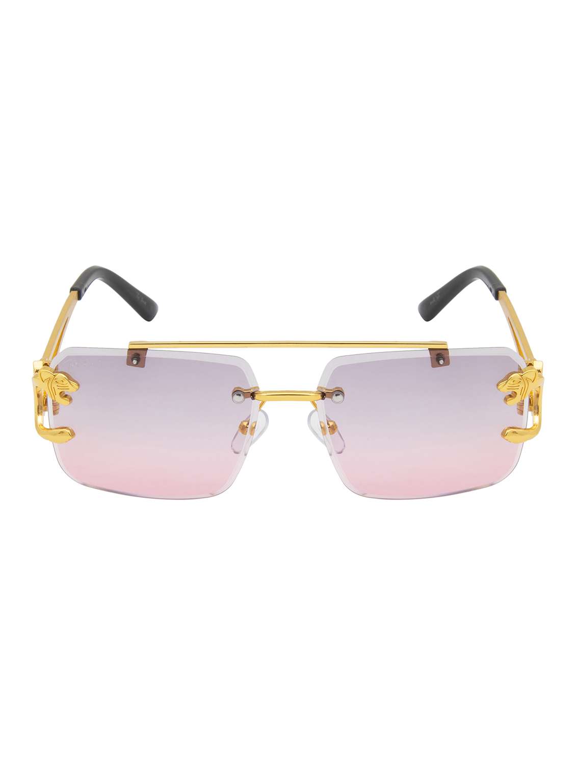 ted smith eyewear unisex | rimless aviator stylish sunglasses | uv protected | for men and women - 22079436 - Standard Image - 1