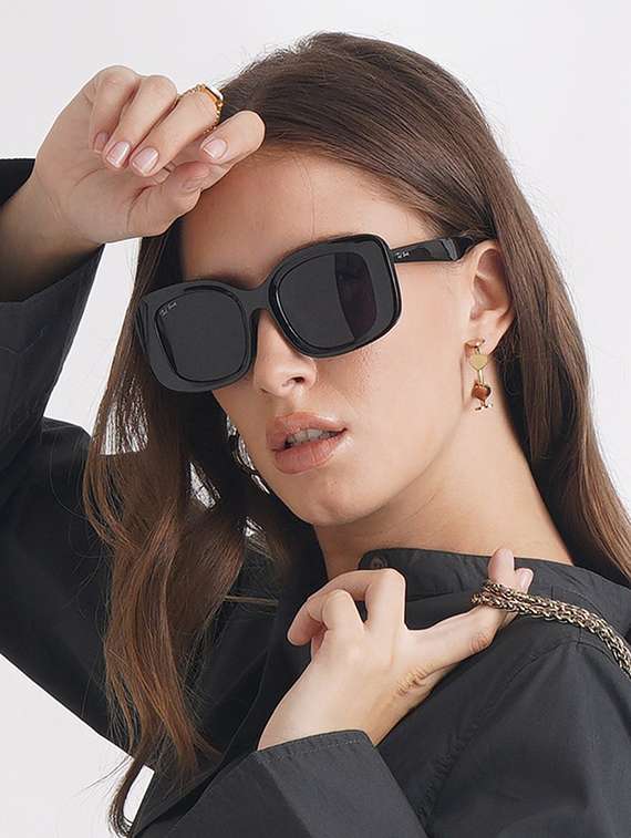 ted smith eyewear  |  full rim square stylish sunglasses |  uv protected | for  women - 22079439 -  Standard Image - 1