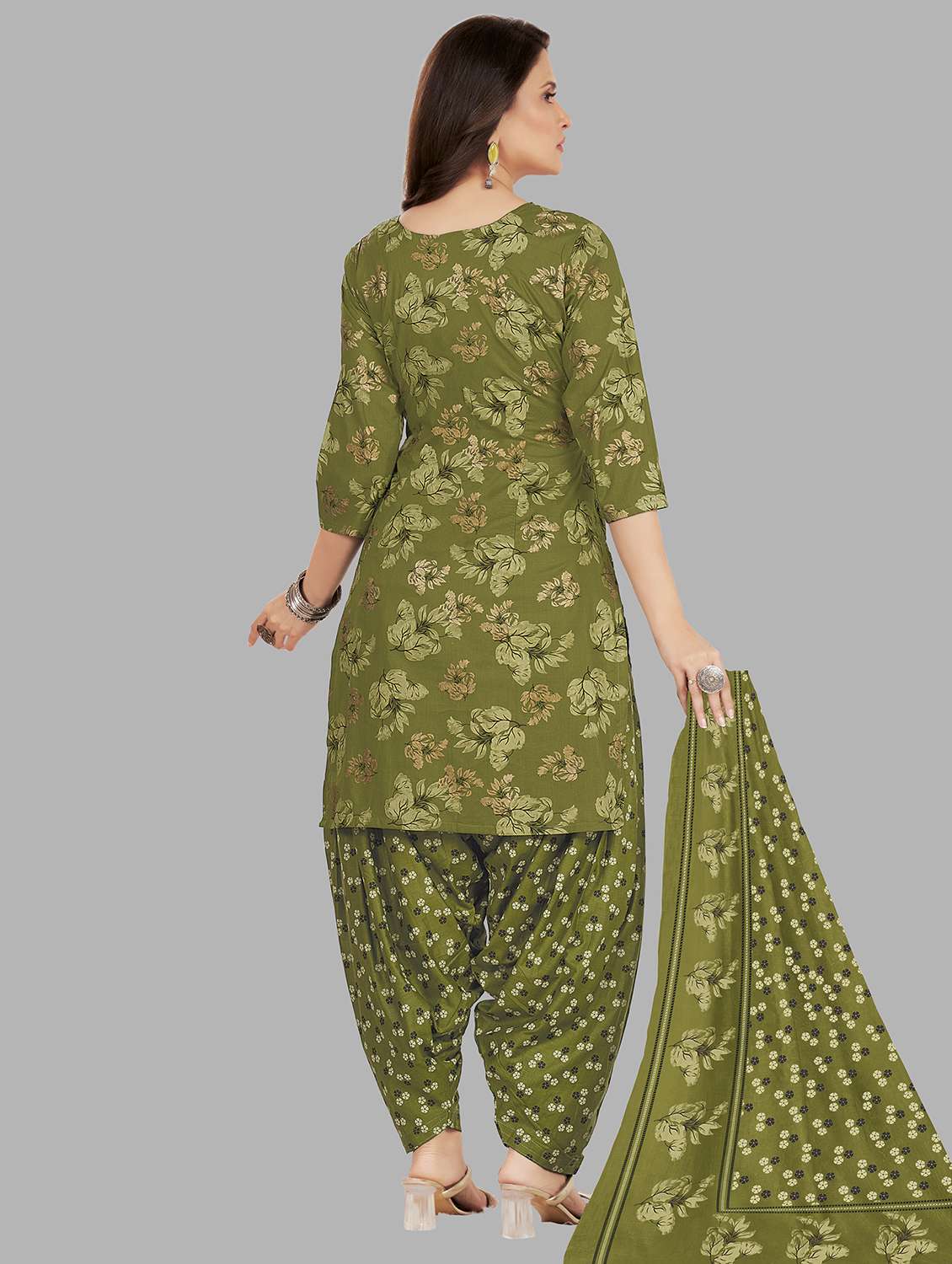 women floral printed unstitched salwar suit set - 22079475 -  Standard Image - 1