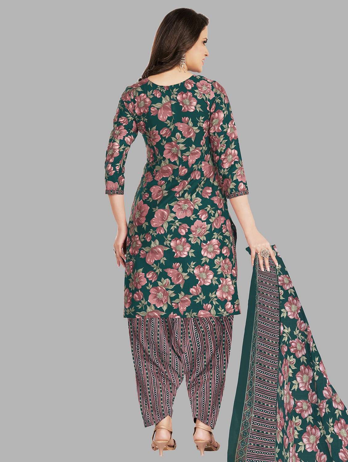 women floral printed unstitched salwar suit set - 22079491 - Standard Image - 1