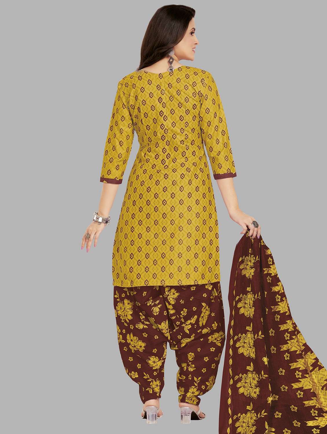 women printed unstitched salwar suit set - 22079497 - Standard Image - 1