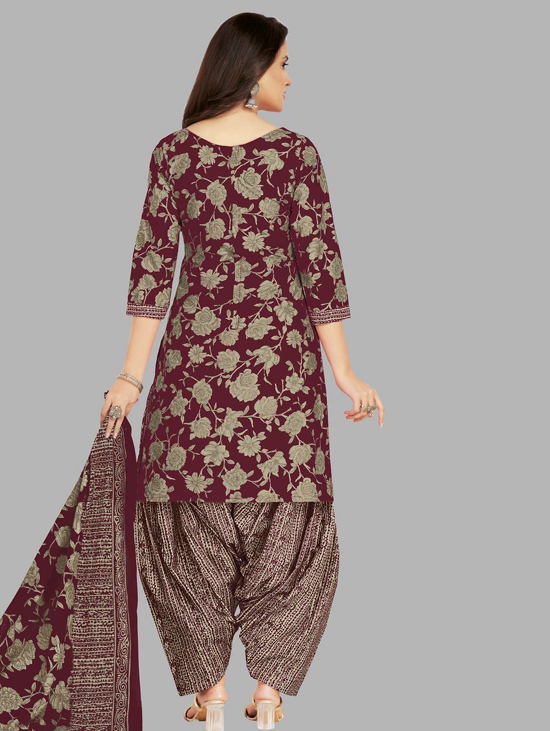women floral printed unstitched salwar suit set - 22079501 - Standard Image - 1