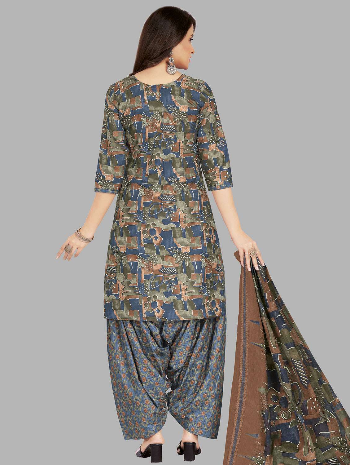 women printed unstitched salwar suit set - 22079503 - Standard Image - 1