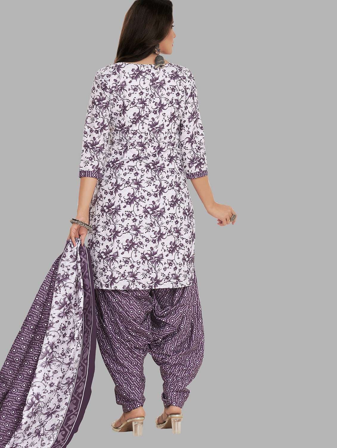 women floral printed unstitched salwar suit set - 22079512 -  Standard Image - 1