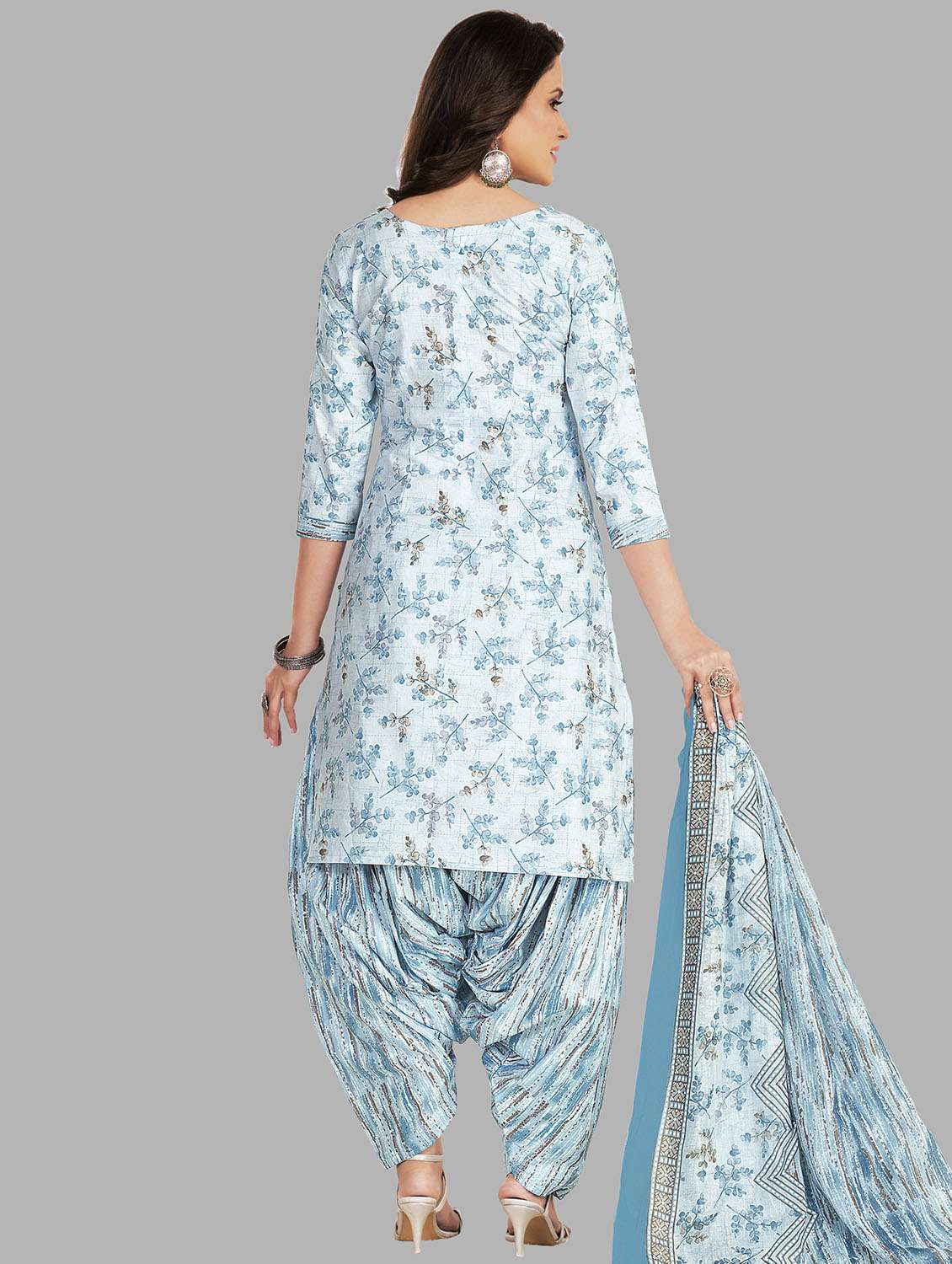 women floral printed unstitched salwar suit set - 22079515 -  Standard Image - 1