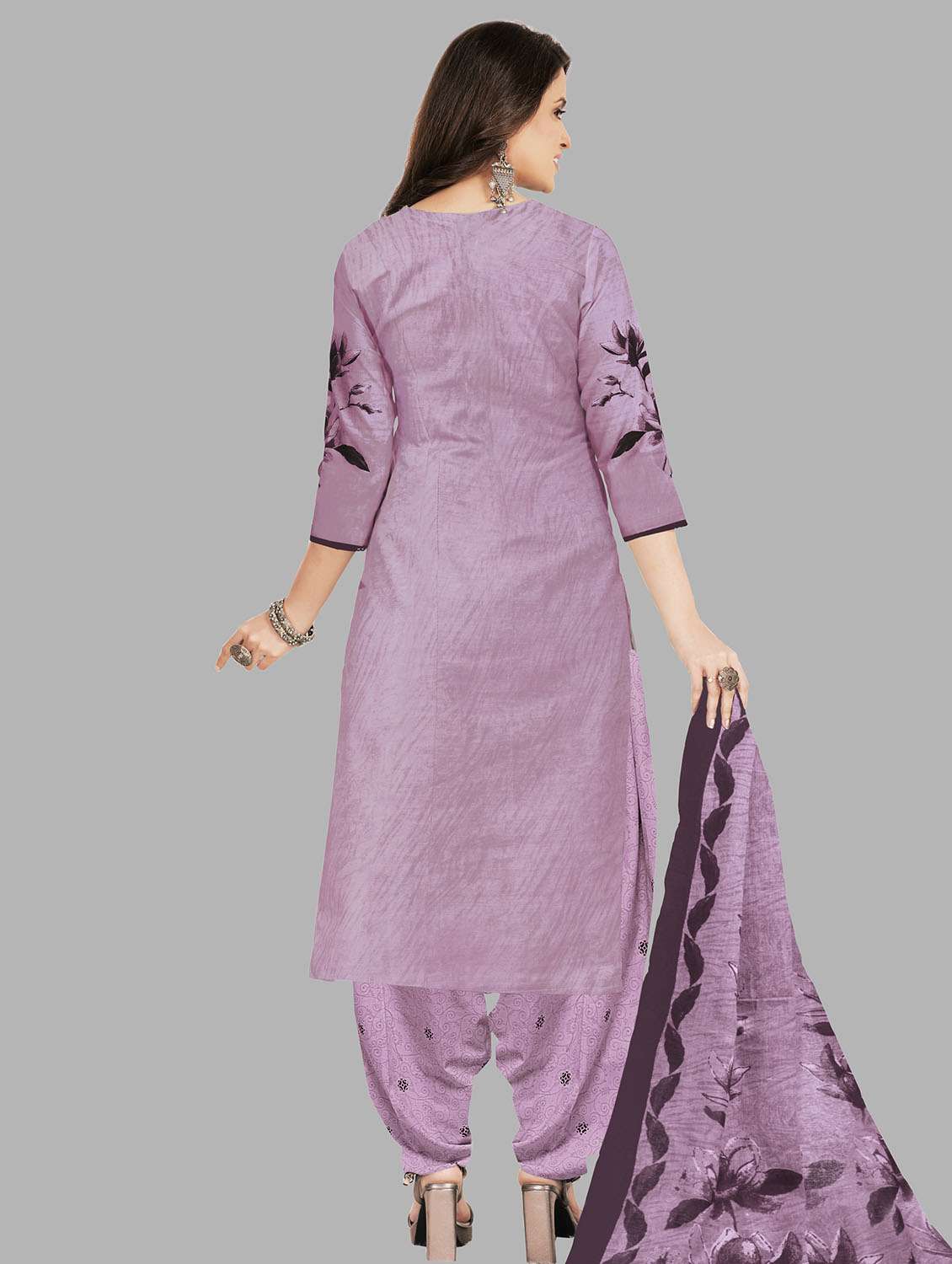 women floral printed unstitched salwar suit set - 22079518 -  Standard Image - 1