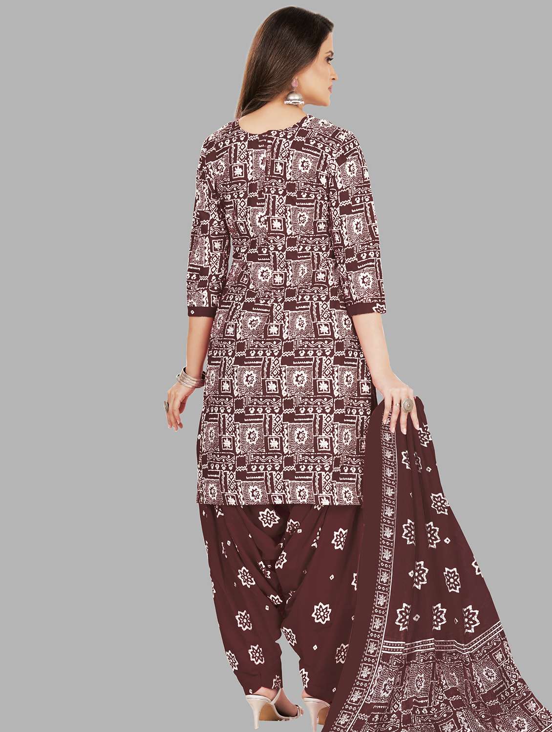 women printed unstitched salwar suit set - 22079525 -  Standard Image - 1