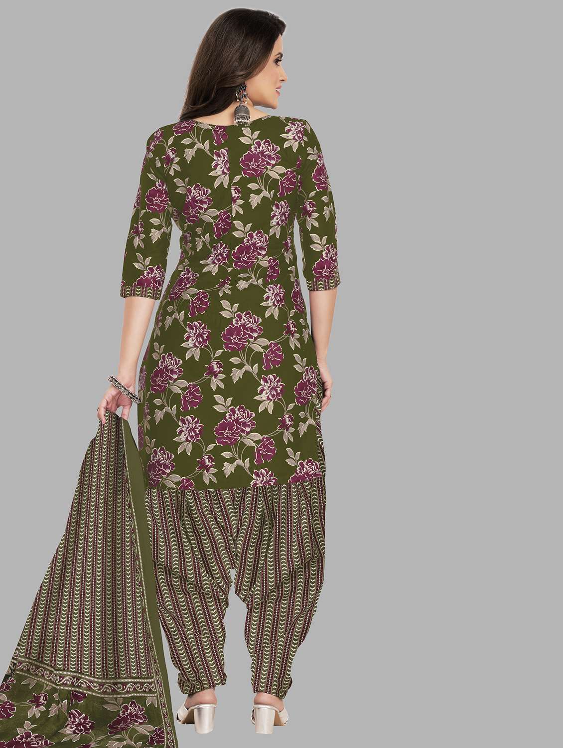 women floral printed unstitched salwar suit set - 22079526 -  Standard Image - 1