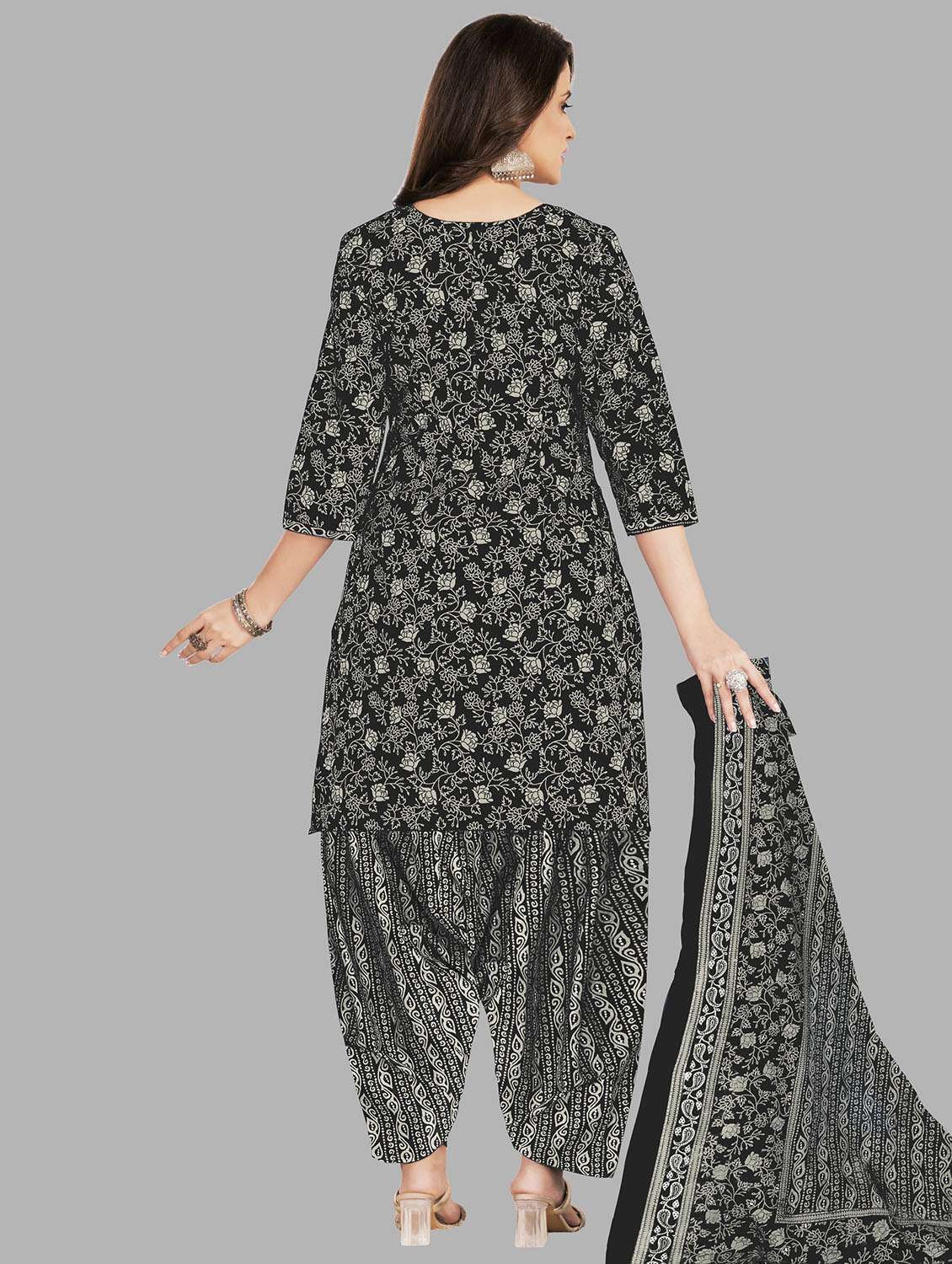 women floral printed unstitched salwar suit set - 22079528 -  Standard Image - 1