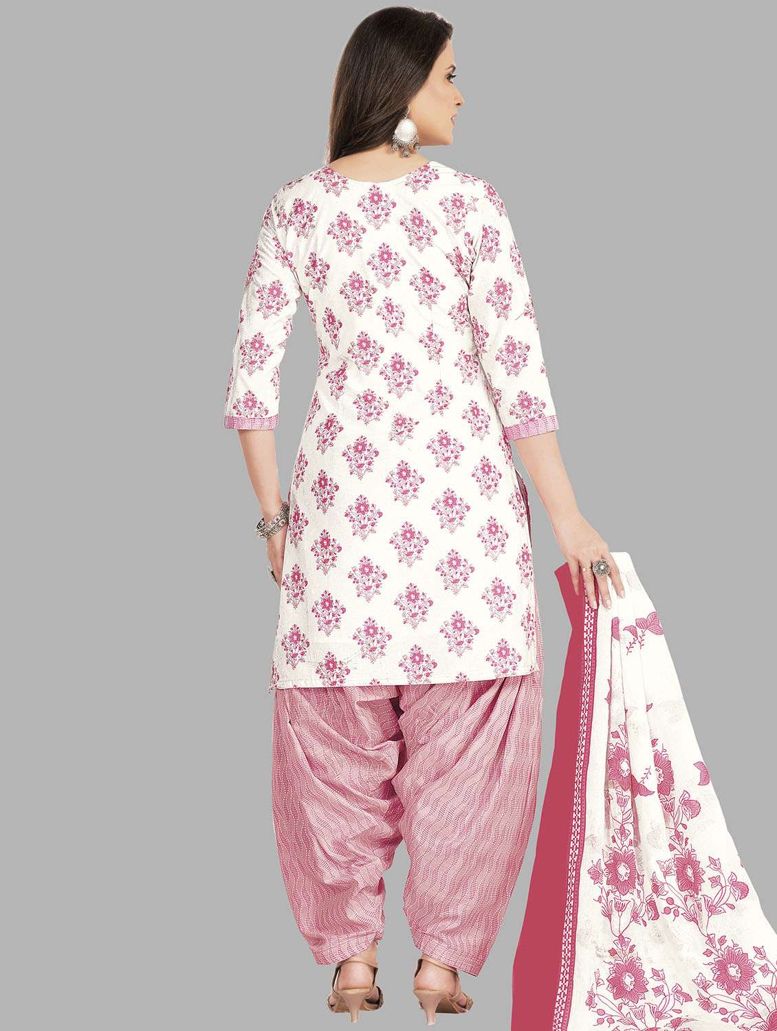 women floral printed unstitched salwar suit set - 22079529 -  Standard Image - 1
