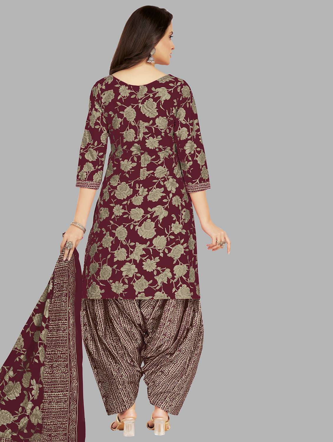 women floral printed unstitched salwar suit set - 22079531 -  Standard Image - 1