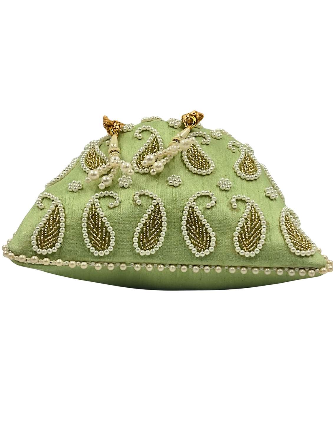 women embroidered potli bag with drawstring - 22079545 -  Standard Image - 4