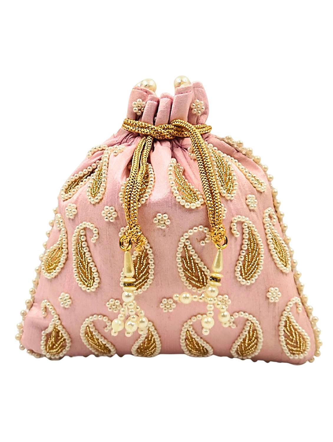 women embroidered potli bag with drawstring - 22079546 -  Standard Image - 1