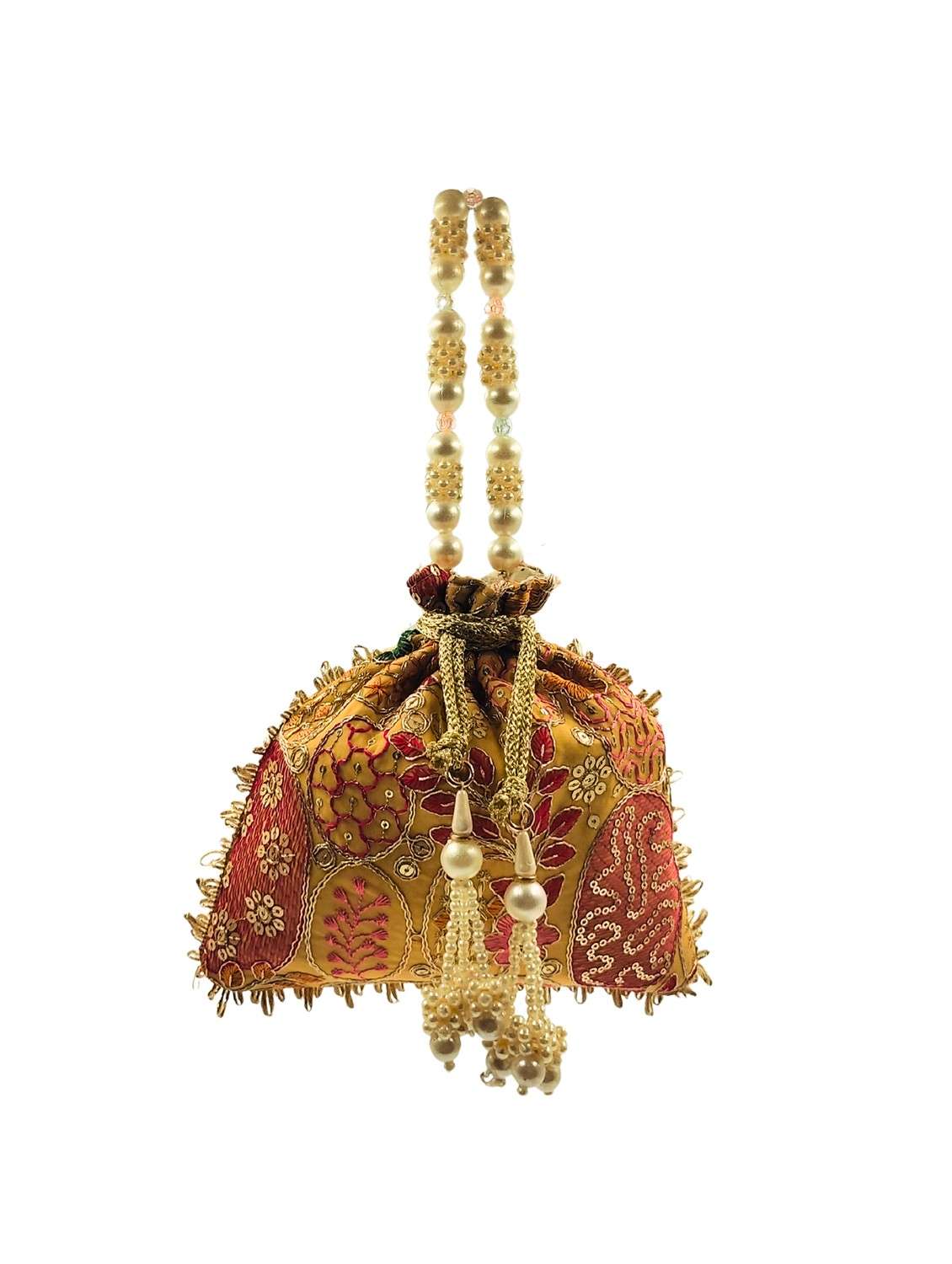 women embroidered potli bag with drawstring - 22079548 -  Zoom Image - 0