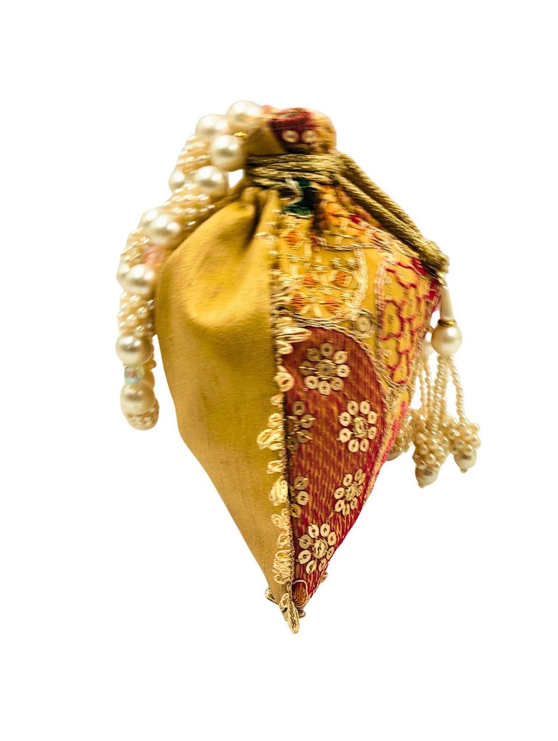 women embroidered potli bag with drawstring - 22079548 - Standard Image - 4