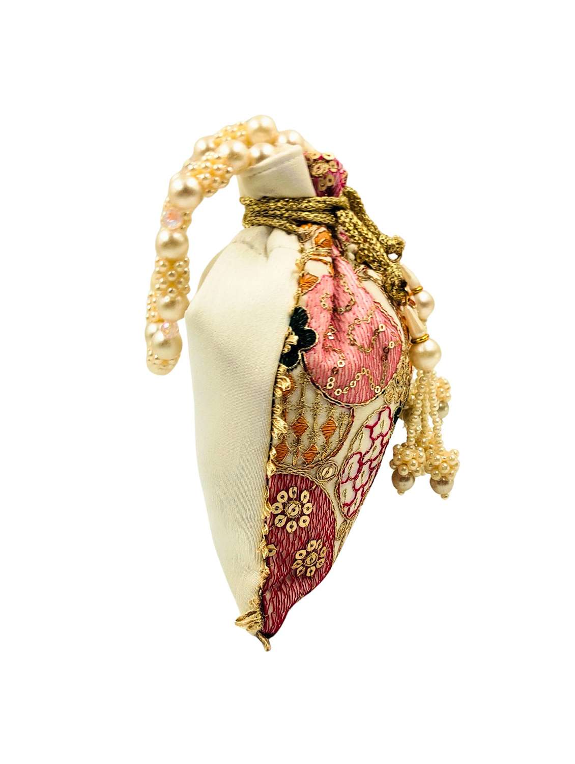 women embroidered potli bag with drawstring - 22079552 -  Standard Image - 4