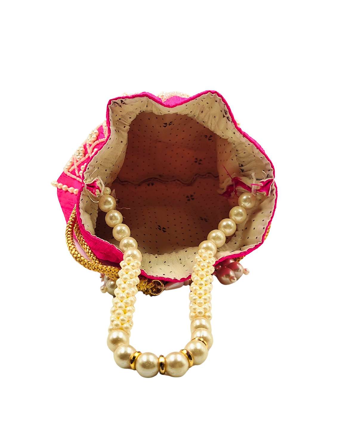 women embroidered potli bag with drawstring - 22079553 - Standard Image - 4