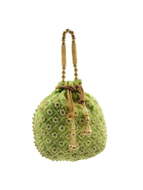 women embroidered potli bag with drawstring - 22079555 -  Standard Image - 0