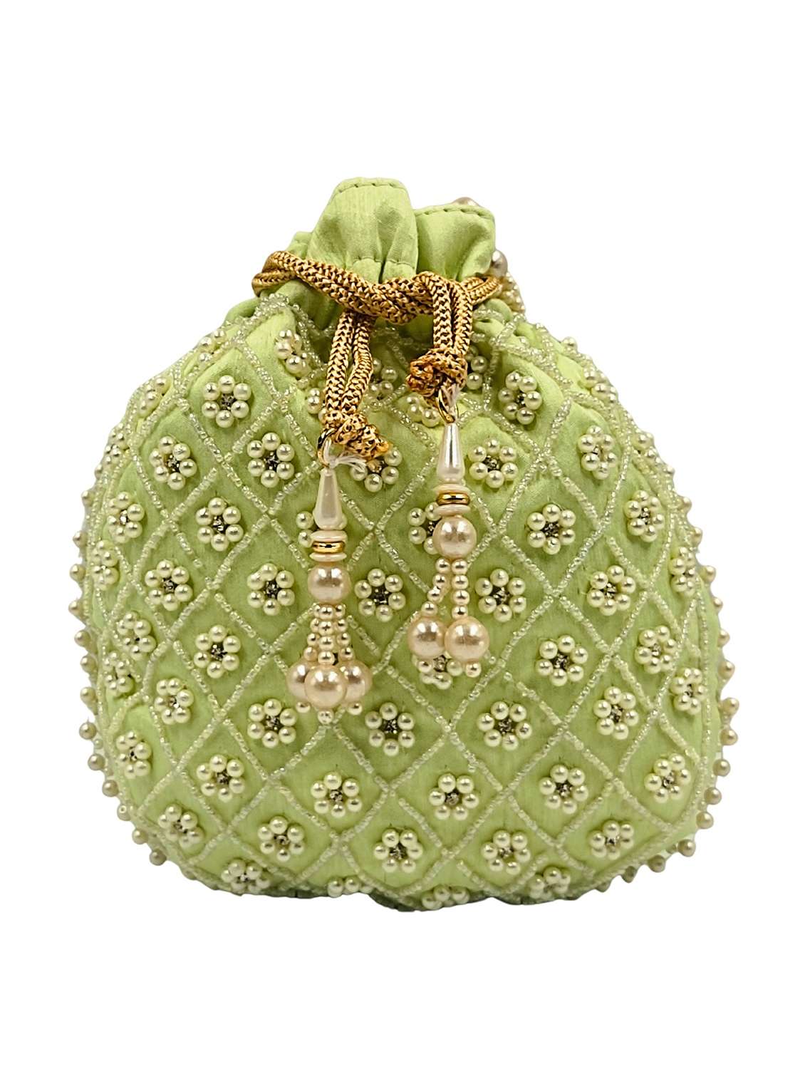 women embroidered potli bag with drawstring - 22079555 -  Standard Image - 1