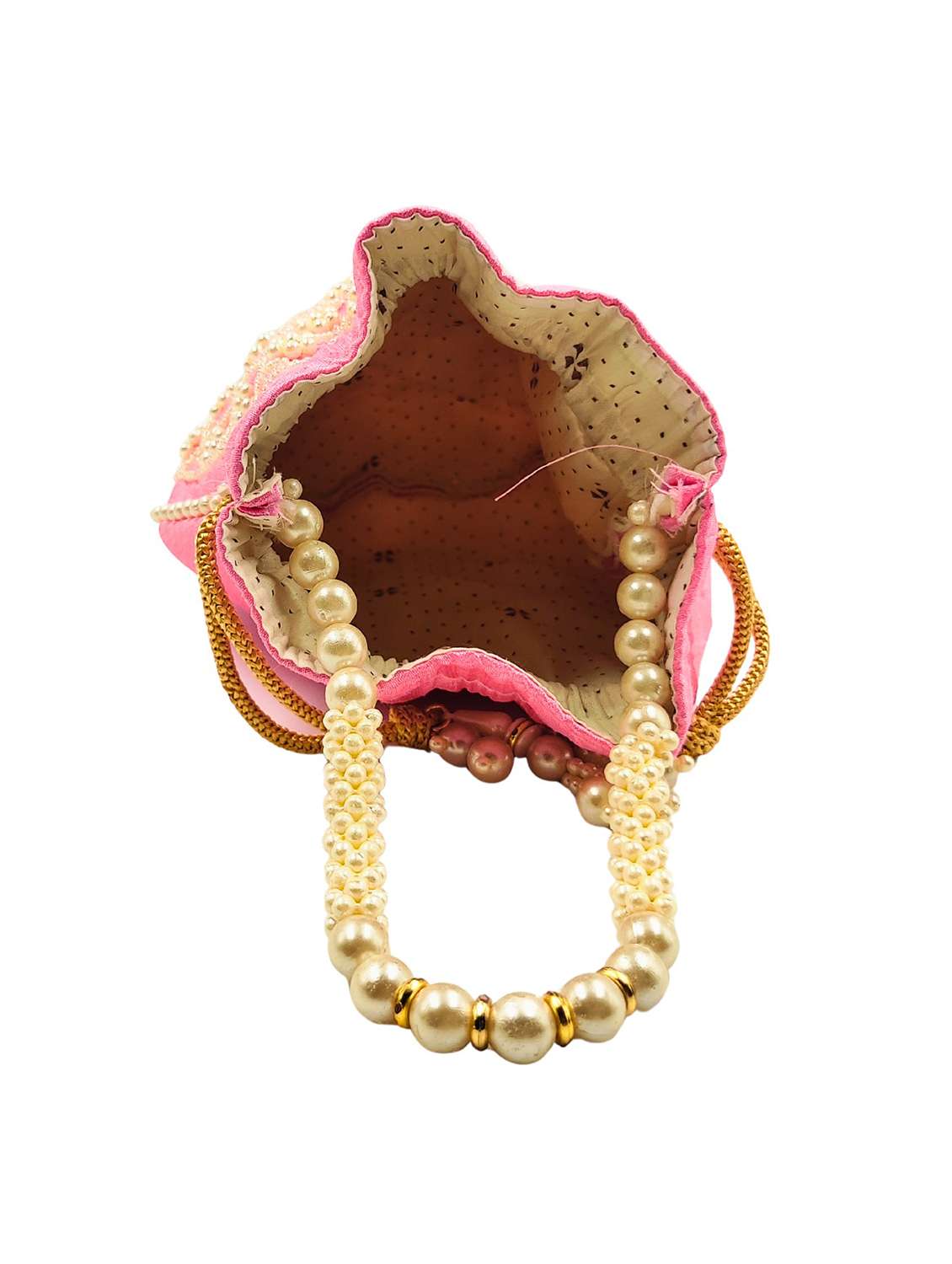 women embroidered potli bag with drawstring - 22079556 - Standard Image - 4