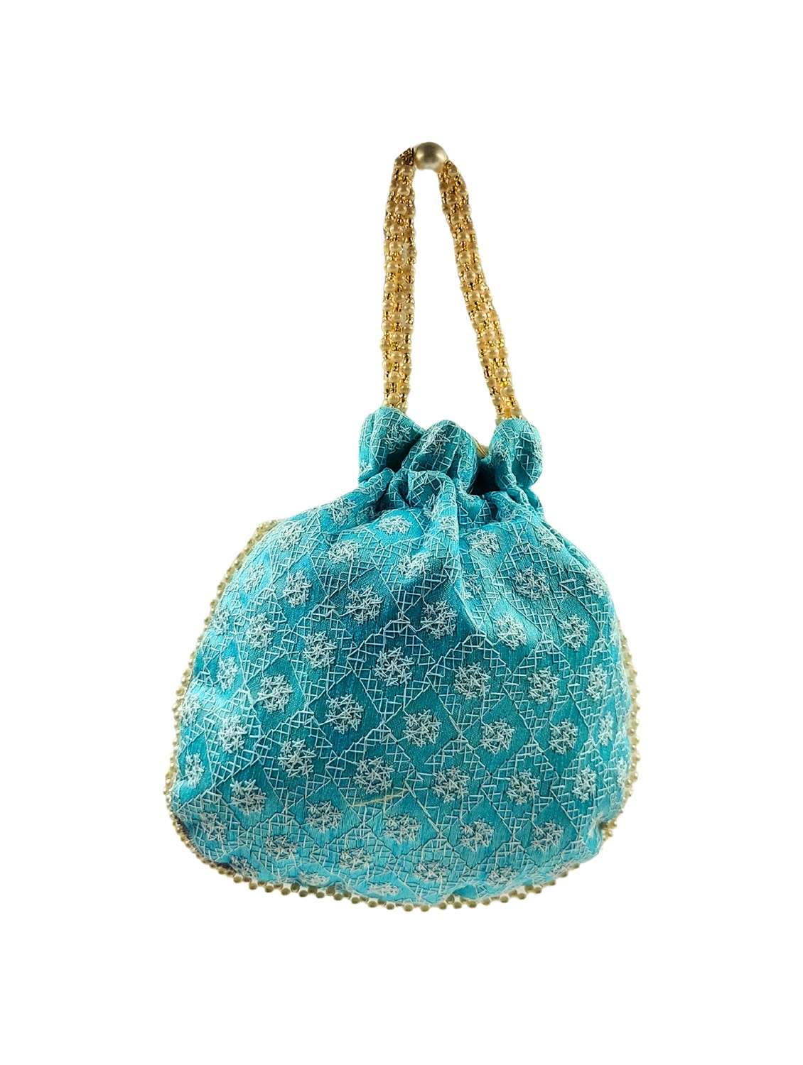 women embroidered potli bag with drawstring