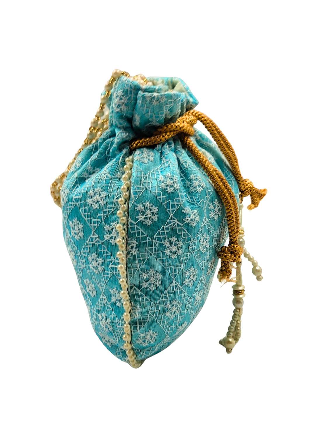 women embroidered potli bag with drawstring - 22079559 - Standard Image - 4